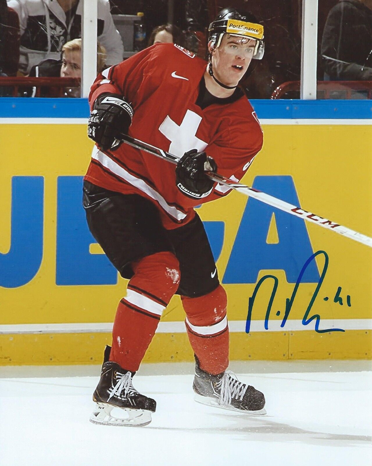 Mirco Mueller Signed 8x10 Photo Poster painting Team Switzerland Autographed COA