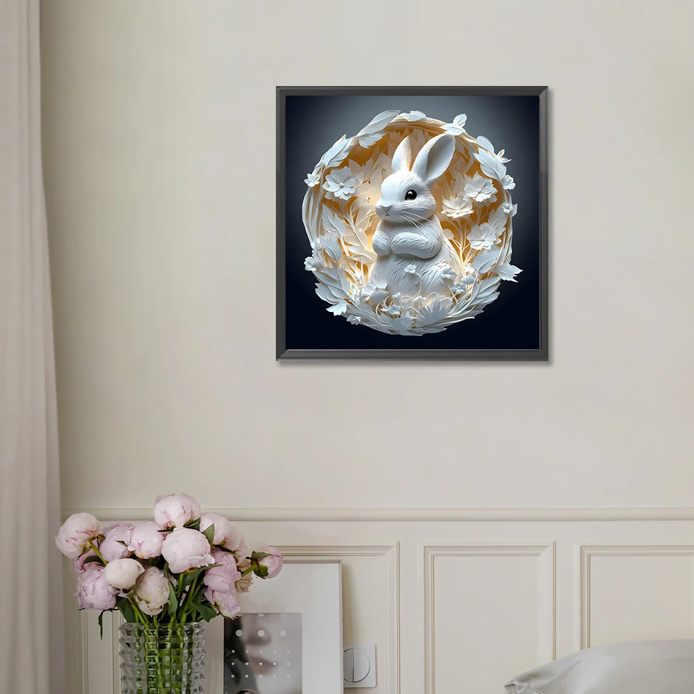 Diamond Painting - Full Round Drill - Rabbit(Canvas|30*30cm)