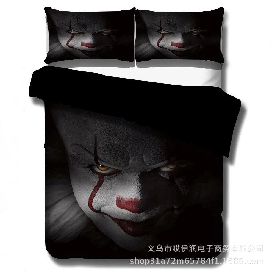 Clown The Resurrection 3D Printed Bedding Set For Home Duvet Cover Set With Pillowcase  Luxury 2/3Pcs Home Textiles Bedclothes