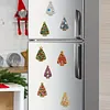 10PCS DIY Pearl Diamond Painting Christmas Fridge Magnets, Sparkling Rhinestone Refrigerator Magnet Craft Kit for Home Decor & Gifts