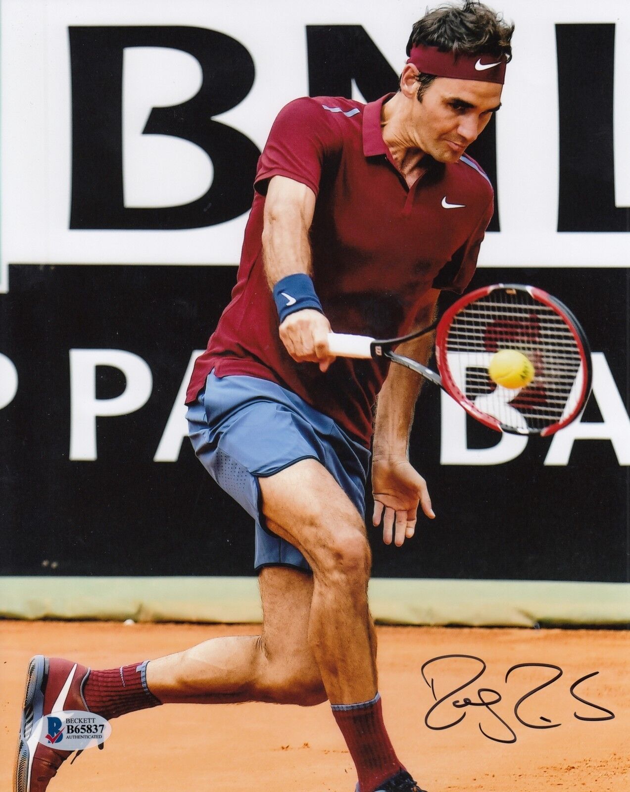 Roger Federer #2 8x10 Signed 8x10 Photo Poster painting Beckett Certified Tennis-Men 031818