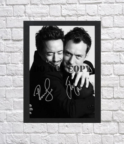 Robert Downey Jr Jude Law Autographed Signed Photo Poster painting Poster 1 A4 8.3x11.7