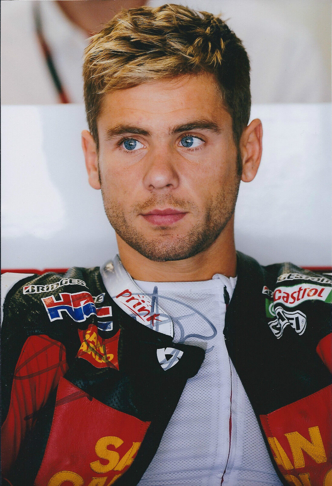 Signed 12x8 Photo Poster painting Alvaro BAUTISTA Moto GP HONDA SAN CARLO Autograph AFTAL COA