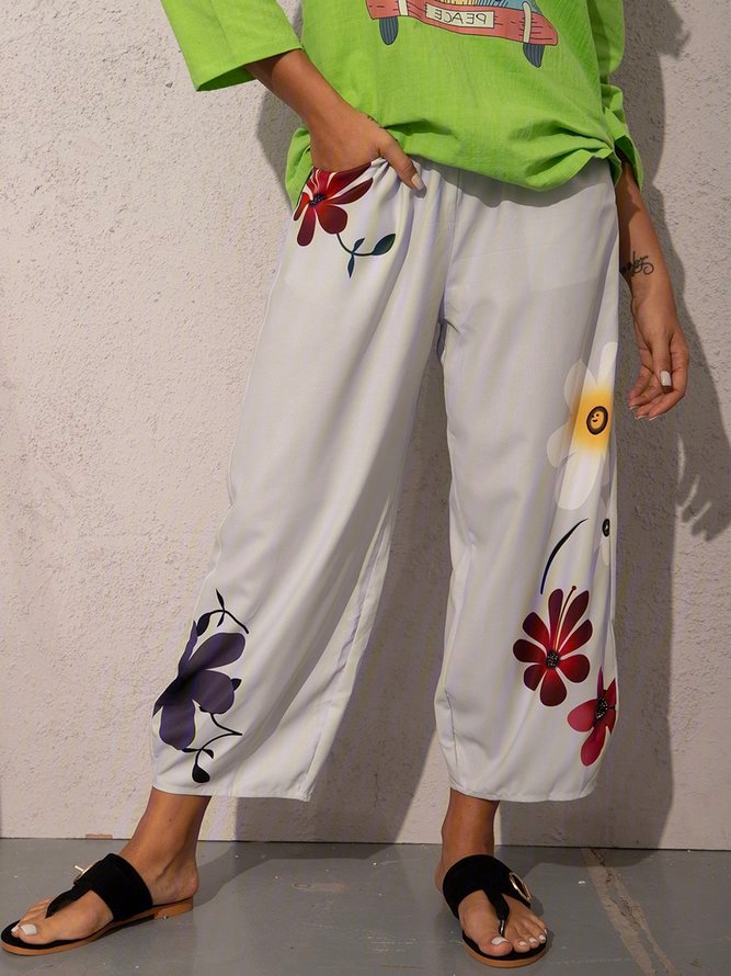 Women Cotton Pants Spring Summer Casual Pants