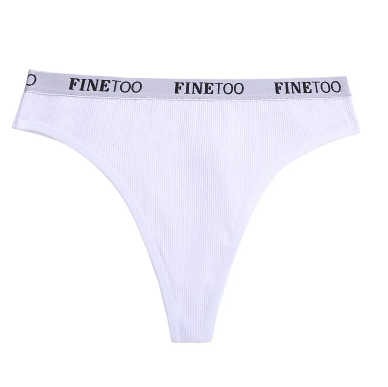 Cotton Panties Women Underwear Sexy G-String Lingerie Female Thong Underpants Briefs Finetoo Brand Intimates T-back Girls Pantys