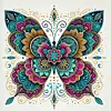 Mandala Pattern Butterfly-11CT Stamped Cross Stitch 50*50cm/19.69*19.69in tapestrymarket