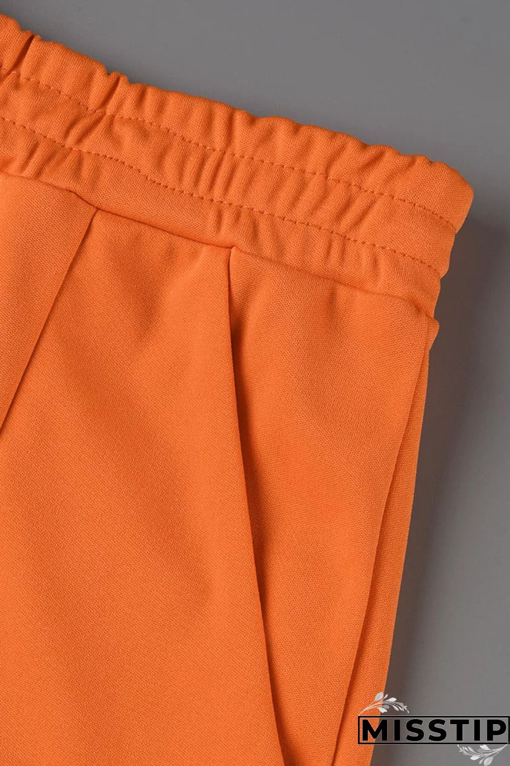 Blue Fashion Casual Solid Basic O Neck Short Sleeve Two Pieces