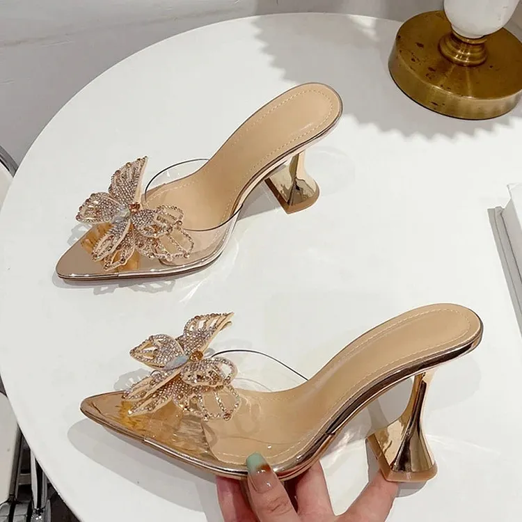 Summer PVC Transparent High Heels Slippers - Sexy Street Sandals