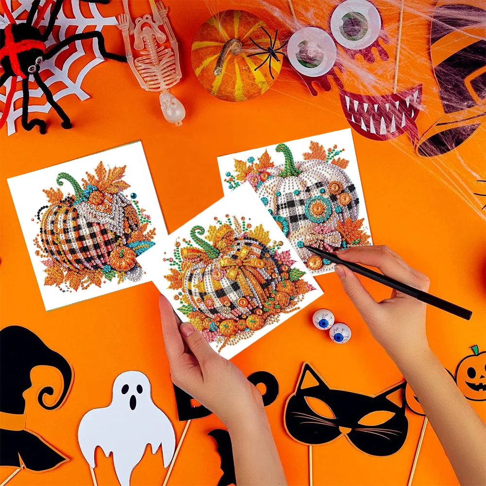 6PCS DIY Diamond Art Greeting Cards Congratulations Cards & Gifts (Halloween)