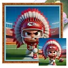 Kansas City Chiefs Football-11CT Stamped Cross Stitch 45*45cm
