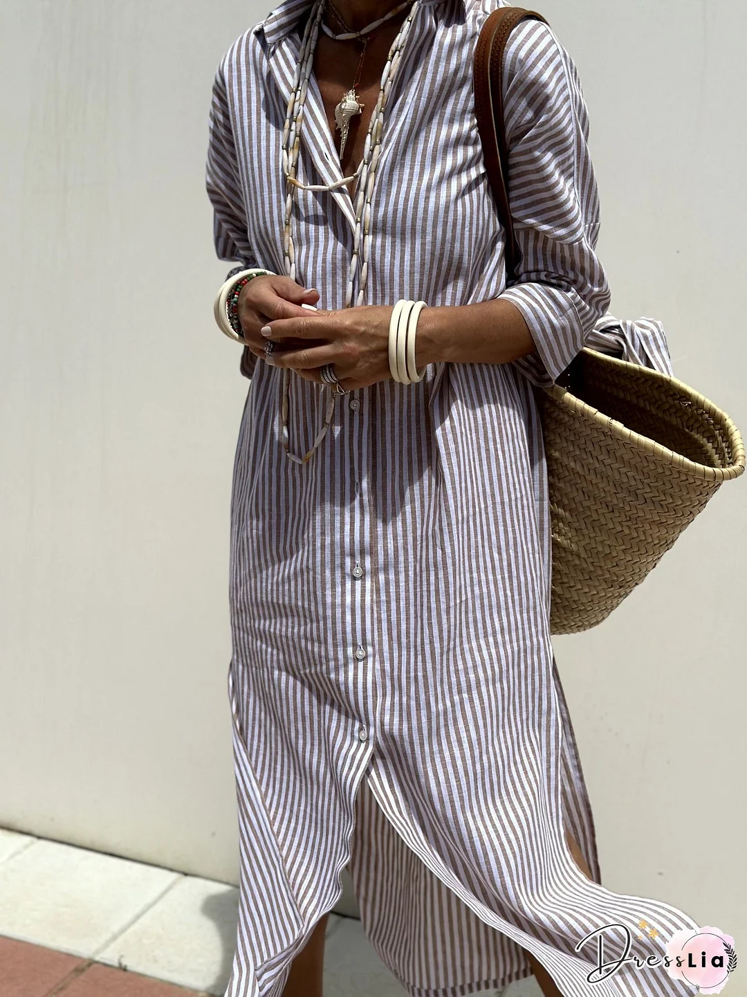 Shirt Dress Women Long Sleeve Party Dresses Casual Lapel Button Vintage Belted Pockets Sundress Plaid Printed Robes