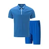 Men's Casual Waffle-Knit Two-Piece Set: Zip-Collar T-Shirt & Shorts by Inlyline