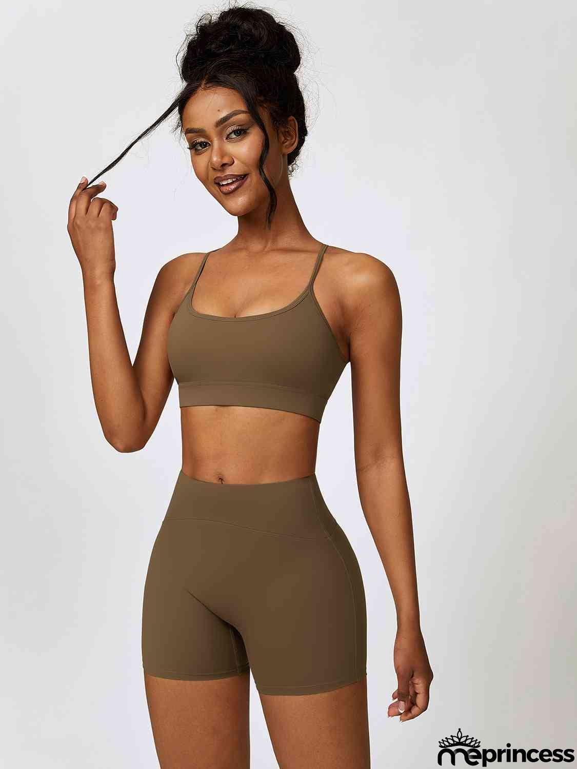 Sport Bra and Wide Waistband Shorts Set