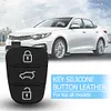 3 Buttons Rubber Pad for Flip Remote Car Key Shell (w/ Letter)