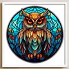 Owl Glass Painting - 11CT Stamped Cross Stitch 40*40cm/15.75*15.75in(glass painting cross stitch) tapestrymarket
