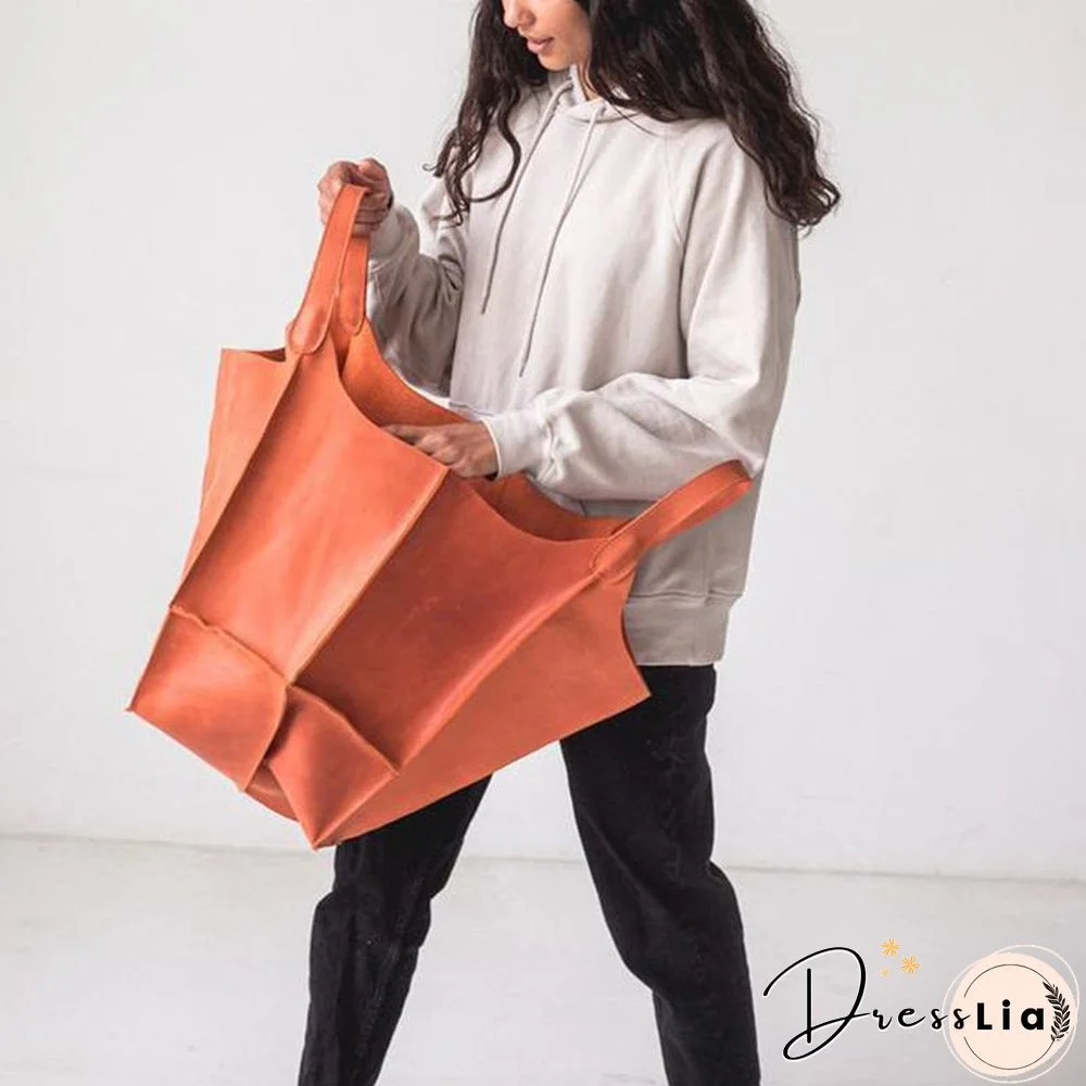 Brown Leather Womens Tote Bags School Handbags