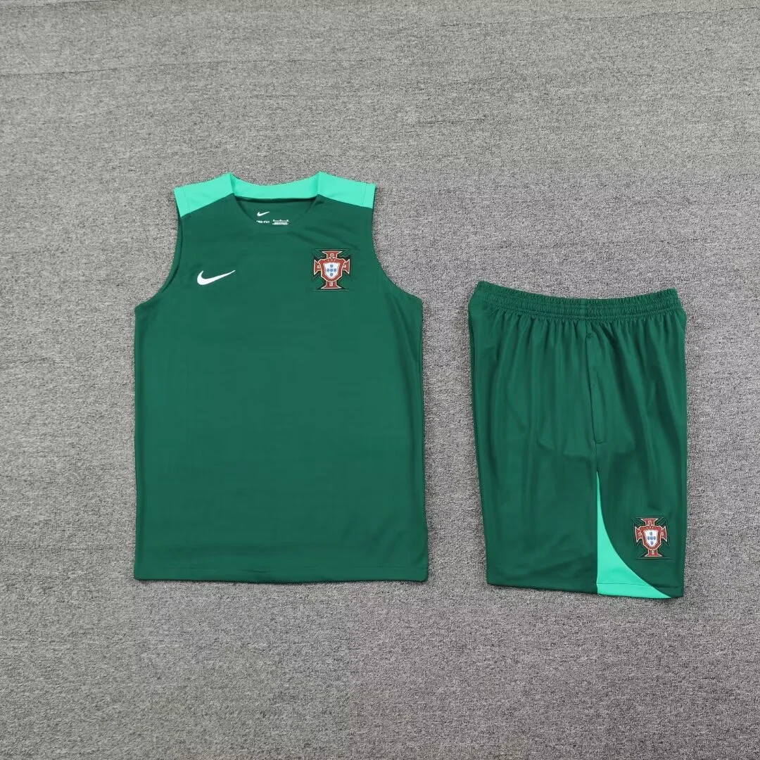 2024 Portugal Pre-match Training Green Jersey+Shorts 1:1 Thai Quality