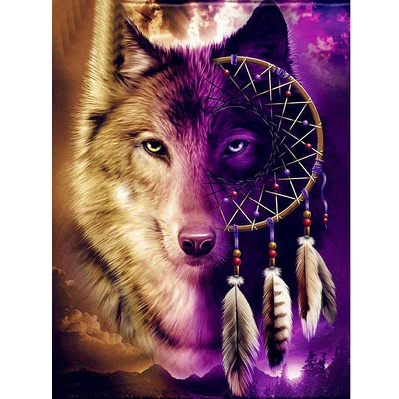 Diamond Painting - Full Round/Square Drill - Wolf(30*40 - 50*60cm)