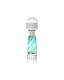 pornhint Pornhint Mini Diamond Wand Massager Marble Teal - 4 Inch