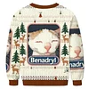 Christmas Cat Print Sweatshirt by Inlyline