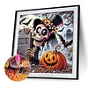 Diamond Painting - Partial Special Shaped Drill - Halloween Skeleton(Canvas|30*30cm)