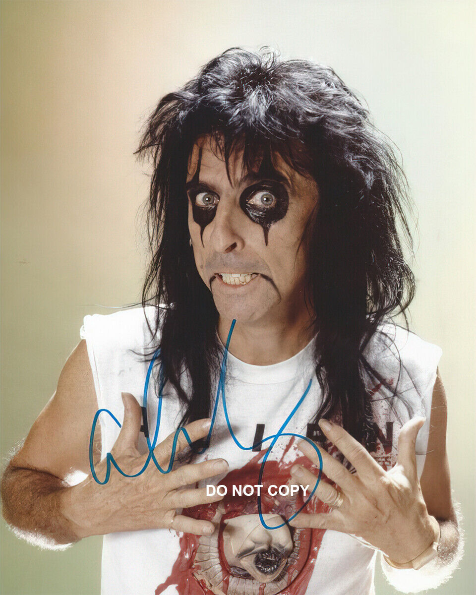 Alice Cooper - Autograph 8x10 Photo Poster painting (Welcome To My Nightmare) Reprint