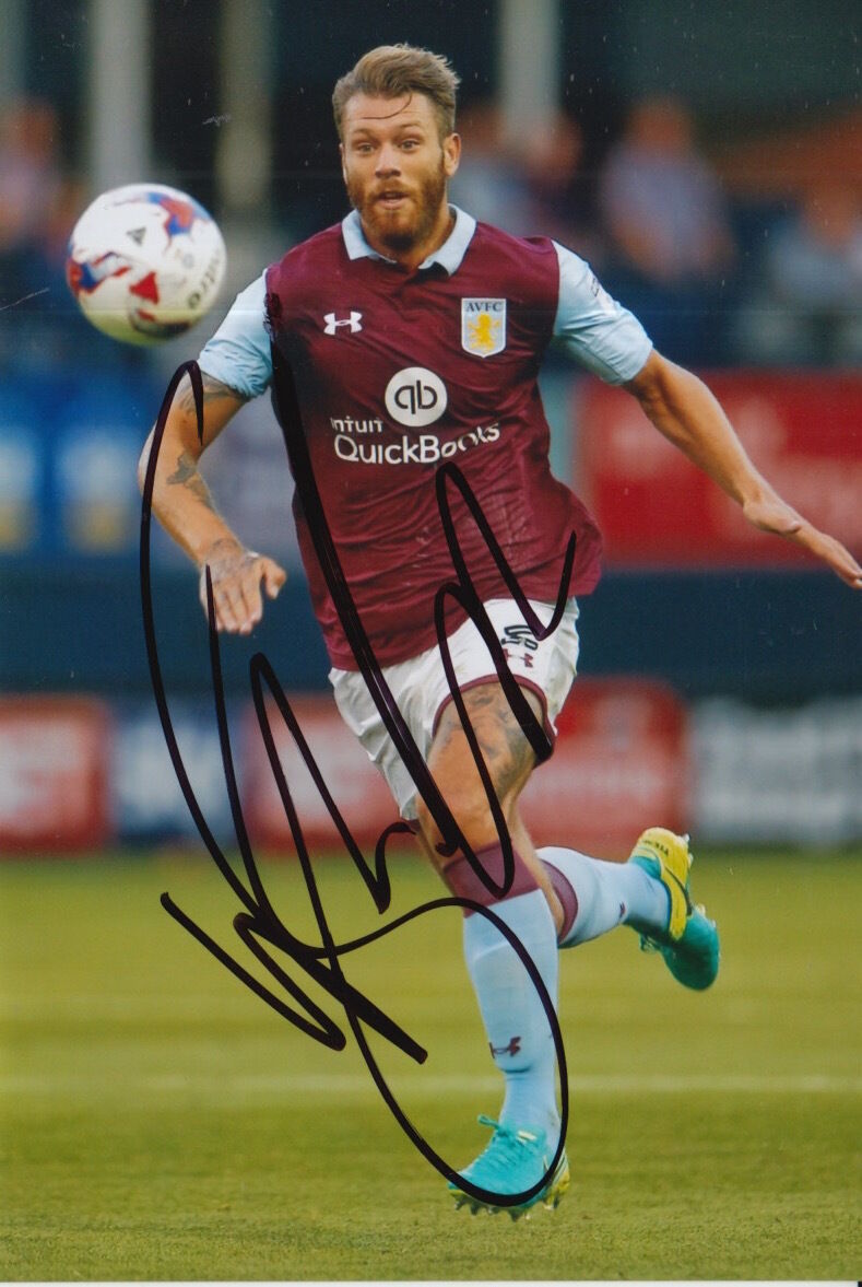 ASTON VILLA HAND SIGNED NATHAN BAKER 6X4 Photo Poster painting 1.