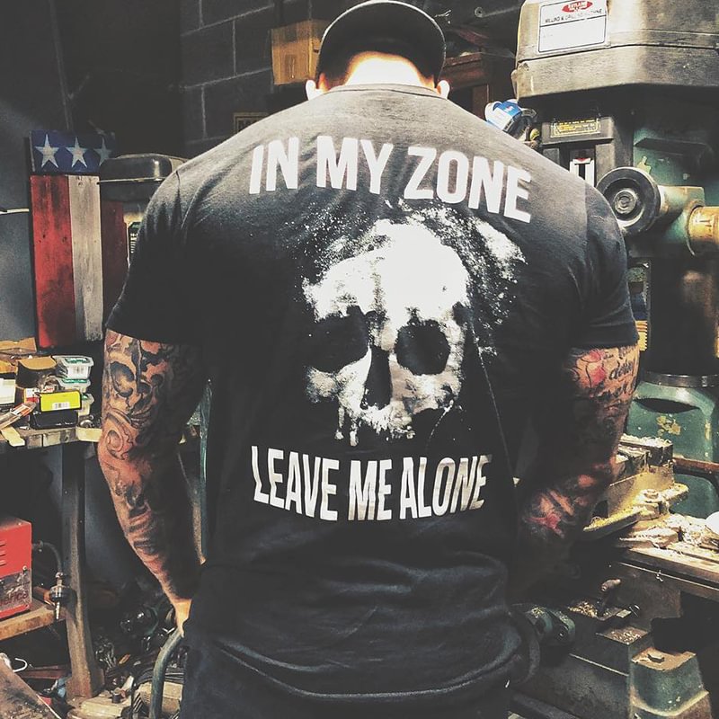 In my zone leave me alone skull t-shirt - Krazyskull