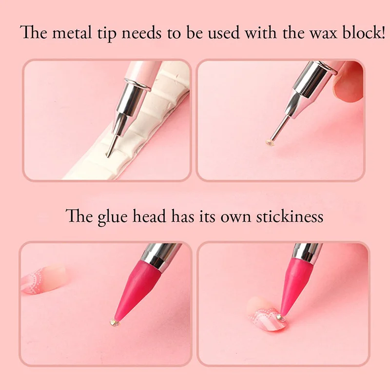 Dual Heads Gem Picking Point Drill Pen Diamond Painting Wax Pen