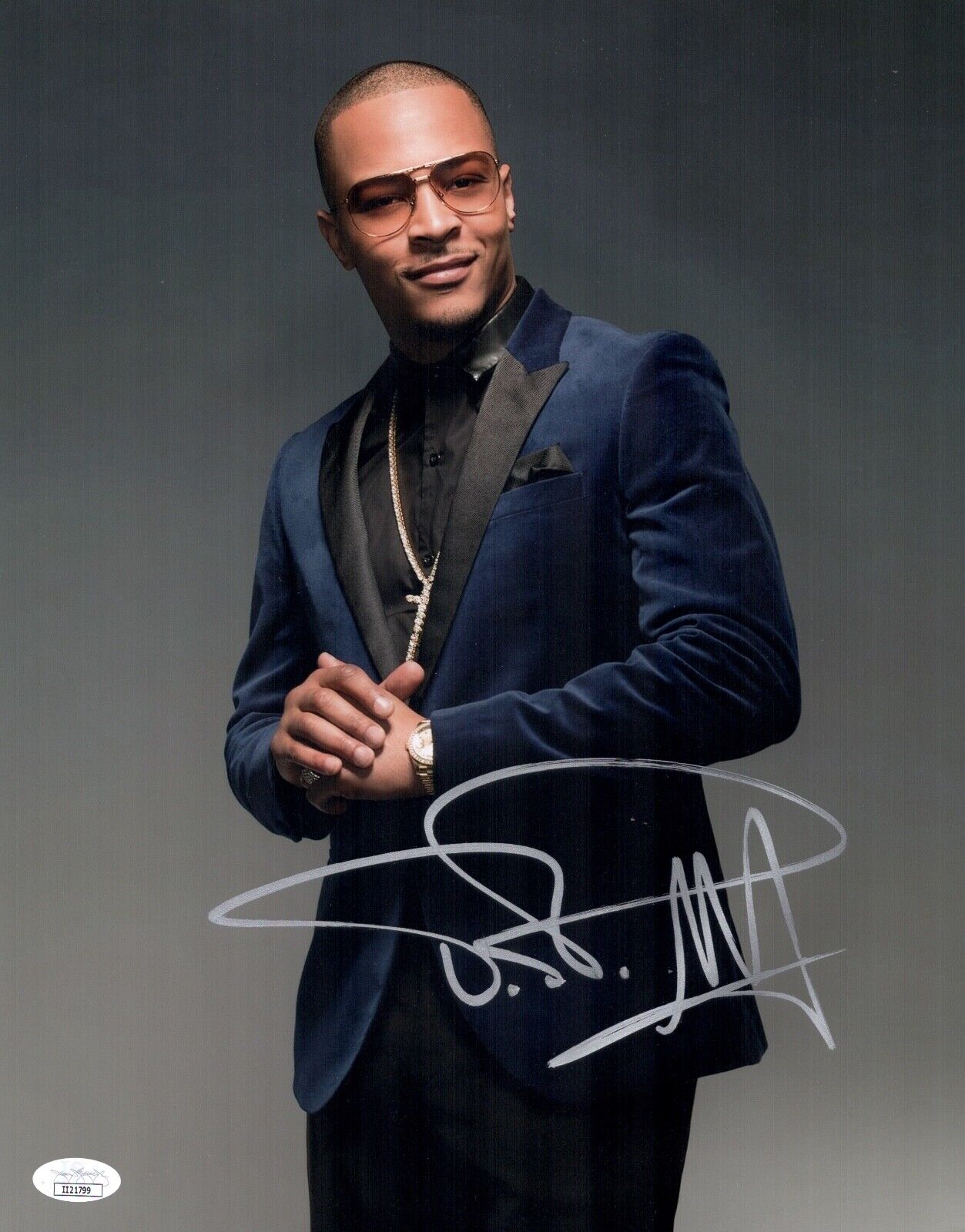 T.I. Clifford Harris Signed RAPPER TI Vs T.I.P. 11x14 Photo Poster painting Autograph JSA COA