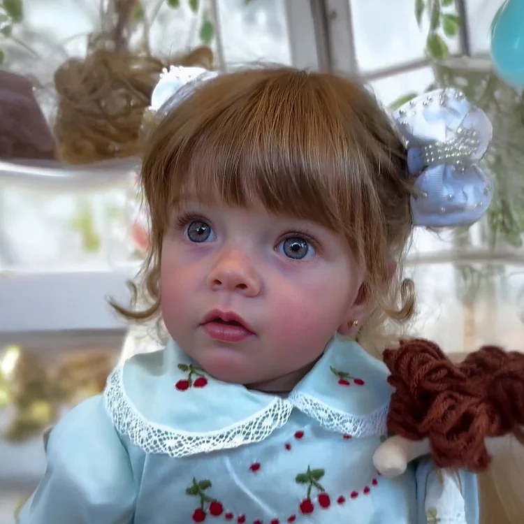 [Heartbeat & Sound]20" Handmade Toddler Reborn Baby Doll Girl with Smooth Skin, Baby Doll Girl with Bright Beautiful Blue Eyes