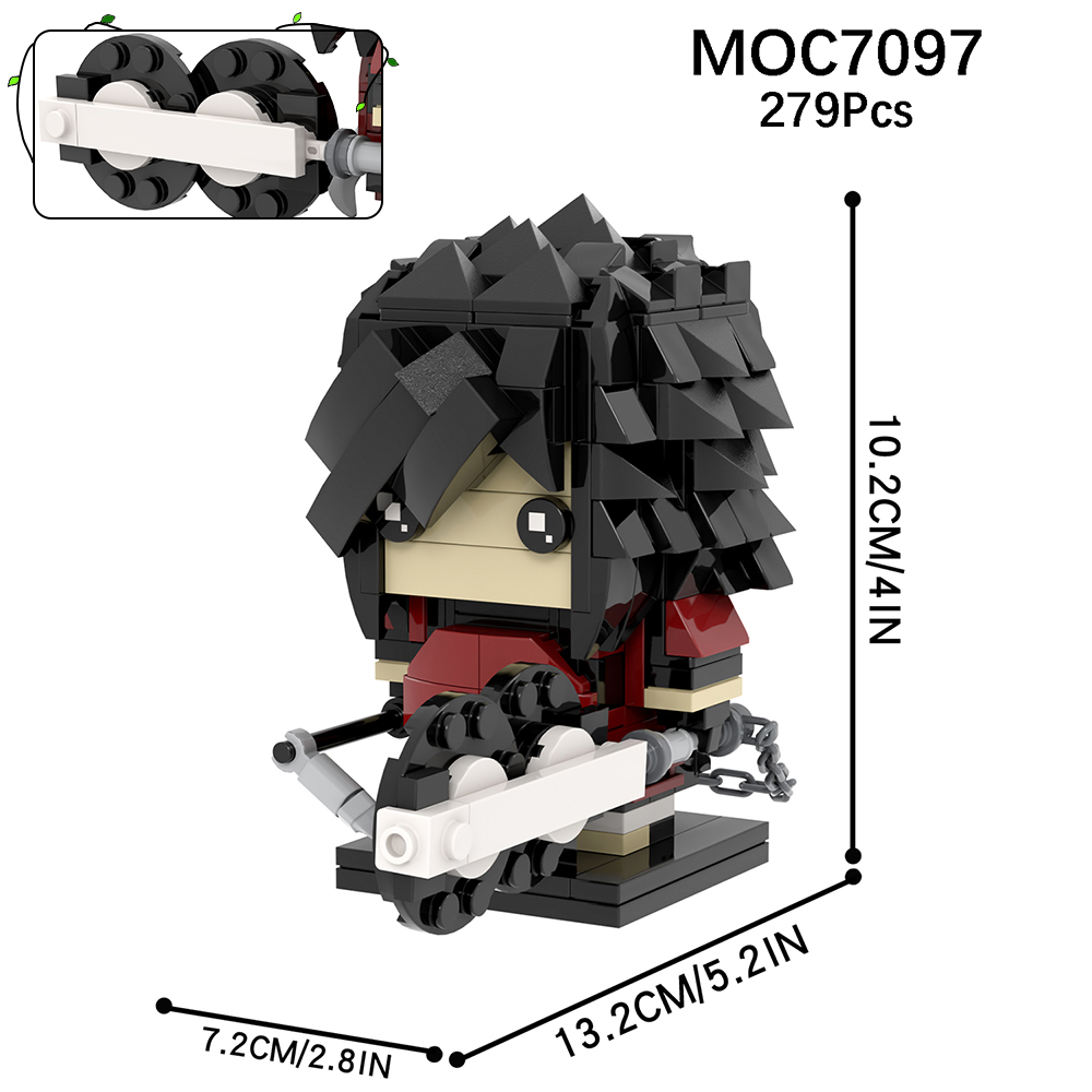 MOC Anime Figure Bricks Comic Gama Sennin Bijuu Heads Assembled Building Blocks Toys For Children Adult Friends Gifts Decoration