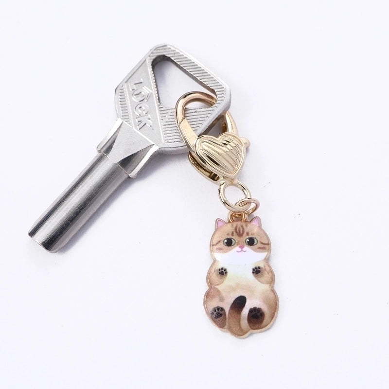 Minimalist Cat Zinc Alloy Women’s Keychain