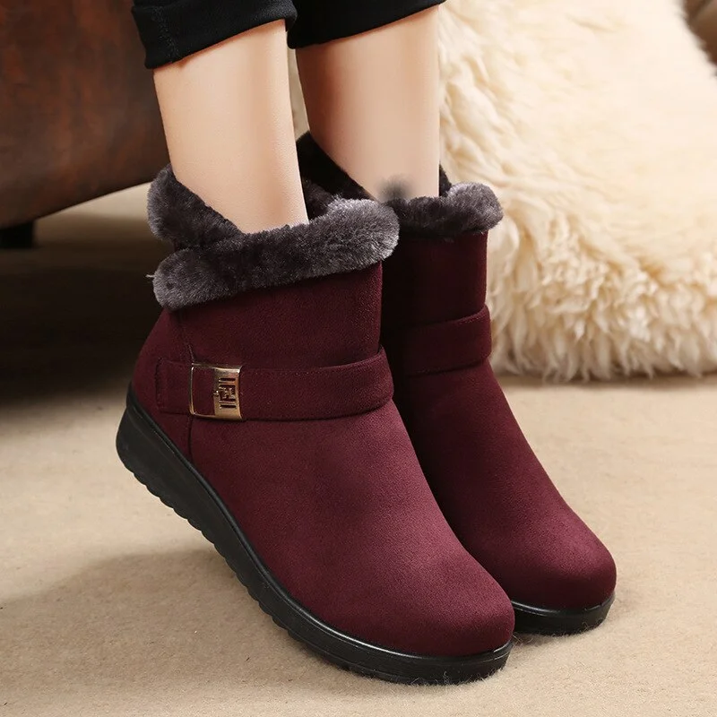 Winter ankle boots women shoes 2021 new fashion non-slip warm plush zipper Casual shoes woman snow boots Dropshipping