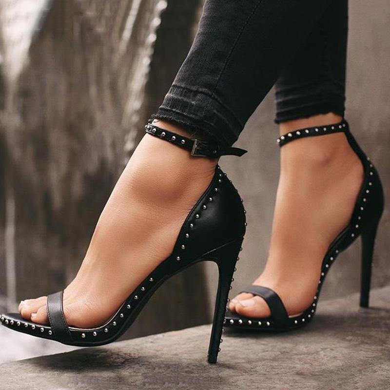 Fashion Simple Studded High Heels Womens Fashion Online Shopping at