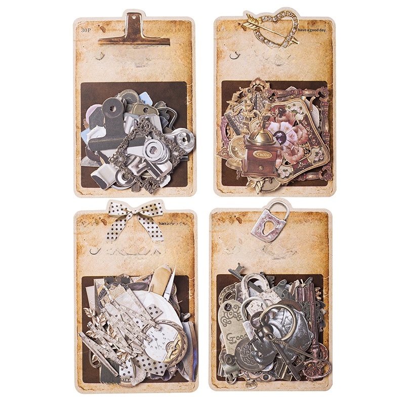 Beautiful Day Hollow Hard Card Handmade Workshop Series Retro Journal Material Decorative Collage Base 4