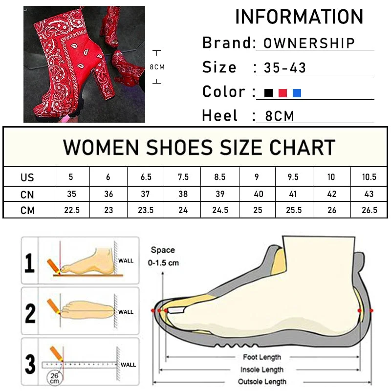 Back to college Bandana Women Ankle Boots Peep Toe Woman Footwear Zip Shoes Platform Leather Graffiti Square Heels Fashion Botas Mujer Big Size