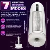 Automatic telescopic vibration bluetooth wearable masturbation cup