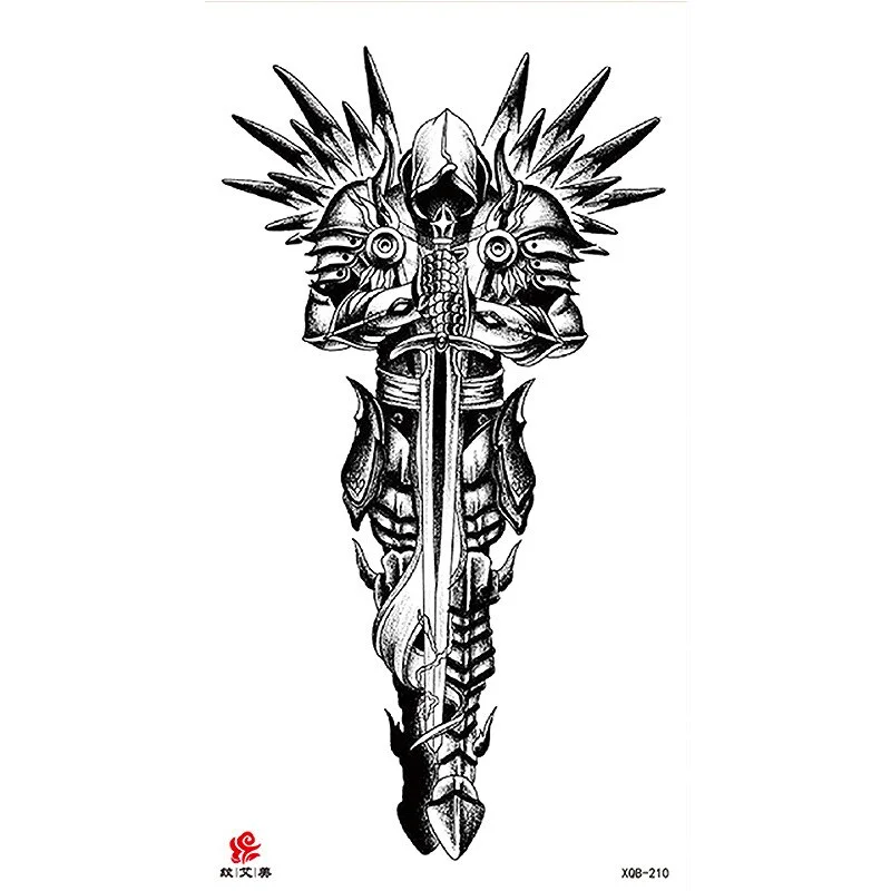 Sdrawing Temporary Tattoo Sticker Flash Tattoos Skull Snake Wolf Blue Pink Rose Flowers Body Art Arm Fake Sleeve Tatoo Women