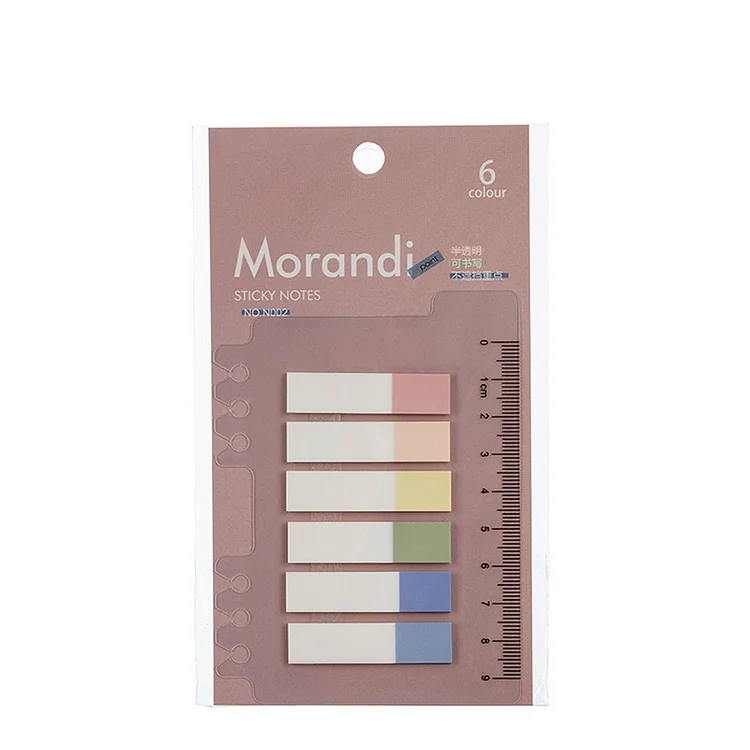 DIY Hand Account Index Sticker Morandi Colored Sticky Note Transparent Sticky Note gbfke