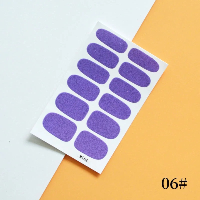 New Designs Full Cover Nail Stickers Fashion Flowers Nail Sticker Set Self Adhesive Manicure Decoracion Nail Strips-Nail Inspo