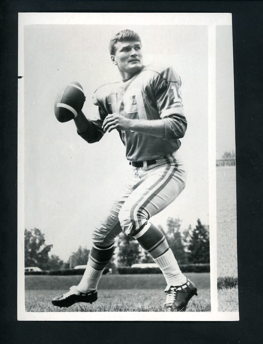 Detroit Lions & Bill Munson Thanksgiving Day 1970 NBC Promo Press Photo Poster painting