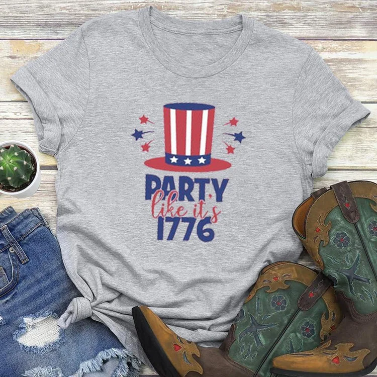 Party Like It's 1776 T-shirt Tee --Annaletters