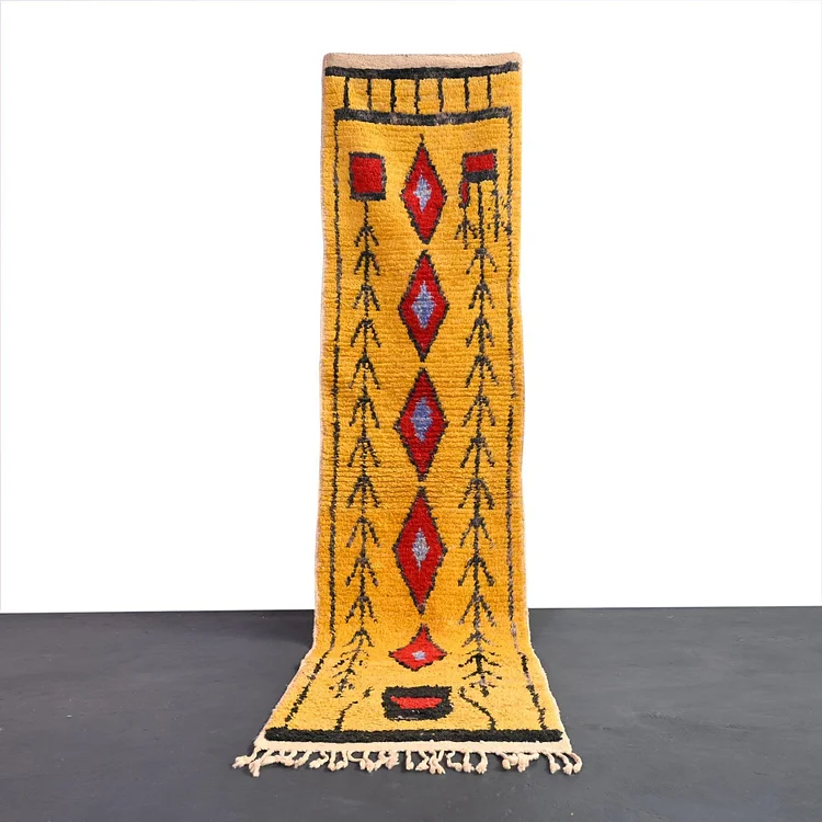 Vintage Runner Moroccan Rug  2.3 x 10.1 feet / 72 x 308 cm