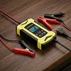ABS Smart Battery Trickle Charger 12V 6A Automatic Smart Car Battery Charger with LCD Display Temperature Monitoring for Truck Motorcycle Boat SUV ATV and More