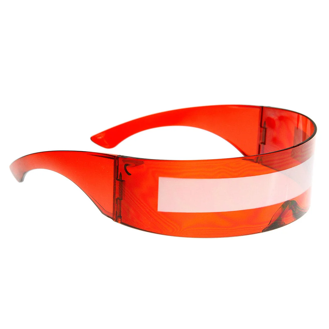 Futuristic Monoblock Daft Punk Wrap Shield glasses