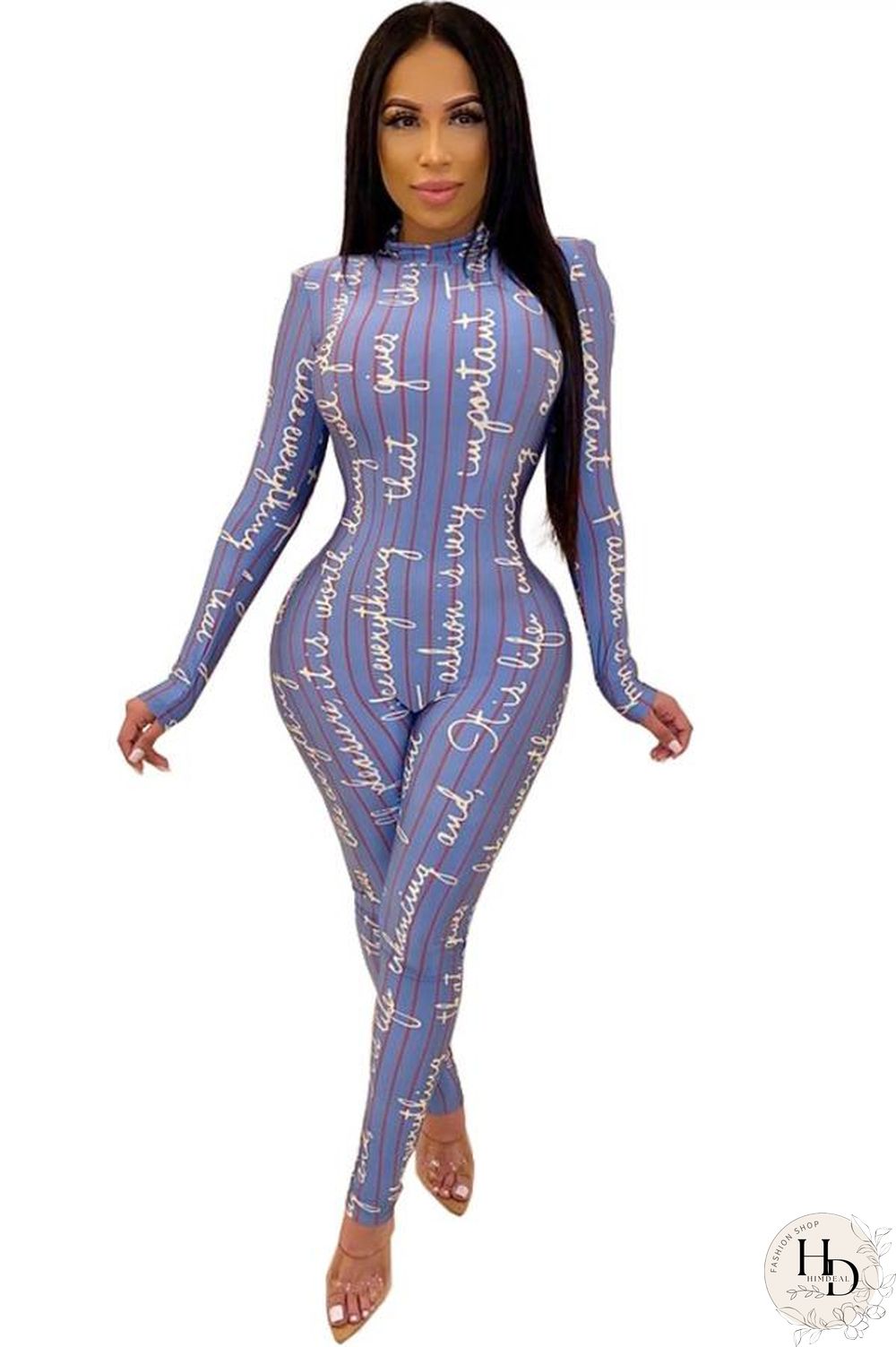 Red Fashion letter Print Polyester Long Sleeve O Neck