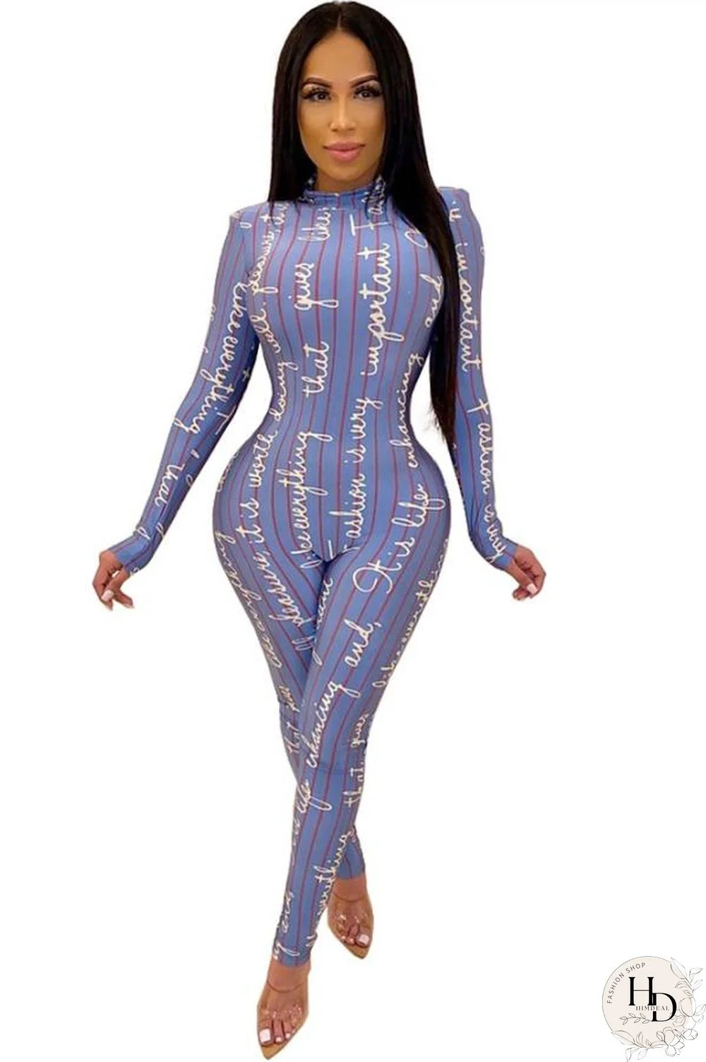 Red Fashion letter Print Polyester Long Sleeve O Neck