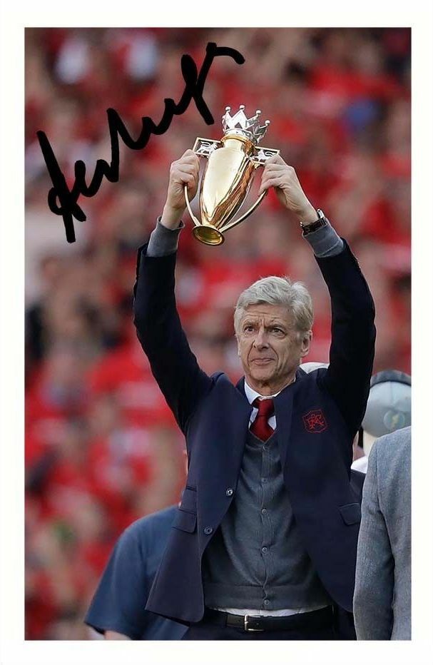 ARSENE WENGER FINAL HOME MATCH - ARSENAL AUTOGRAPH SIGNED Photo Poster painting POSTER PRINT