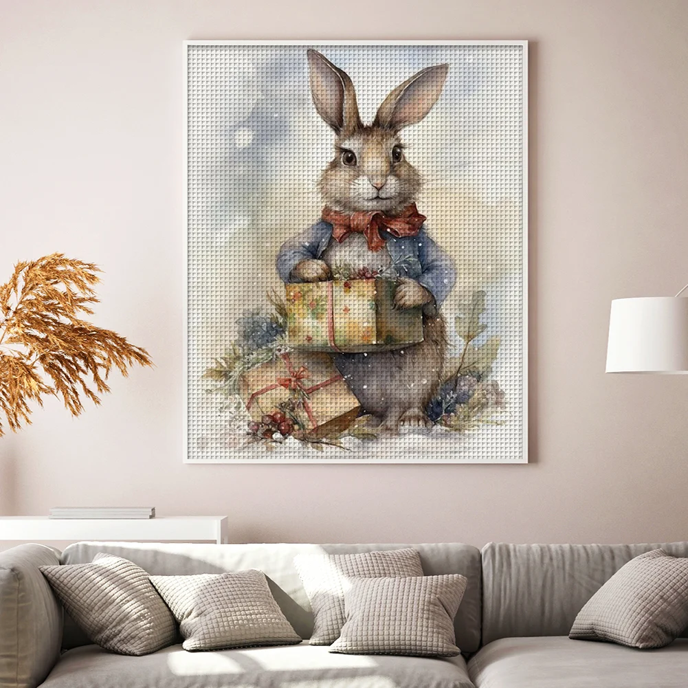 14CT Full Stamped Cross Stitch - Rabbit(Canvas|40*50CM)